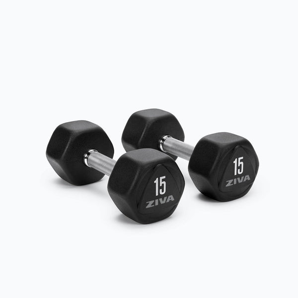 ZIVA Performance Hexagon RPU Dumbbells Ziva